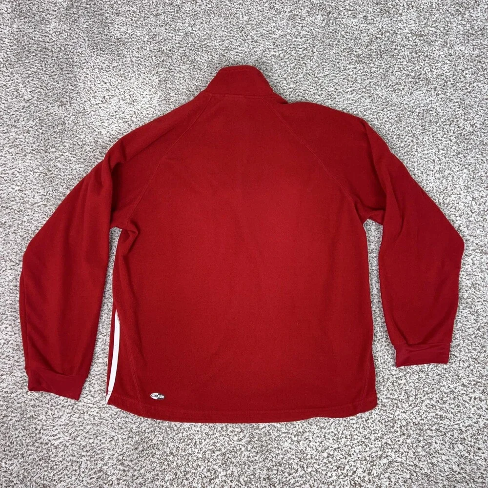 Wisconsin Badgers Pullover Mens Medium‎ NCAA Football Fleece Quarter Zip Adidas